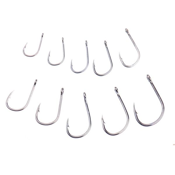 500 PCS Mixed Size Fish Barbed Hook Fishing Hooks with Hole - Image 2