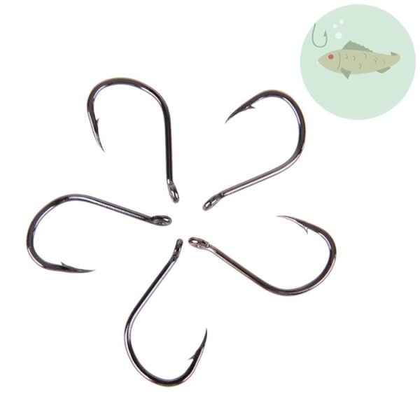 500 PCS Mixed Size Fish Barbed Hook Fishing Hooks with Hole - Image 3
