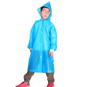 Outdoor Mountaineering Eva Thickened Children Fashion Raincoat Average Size (Blue)