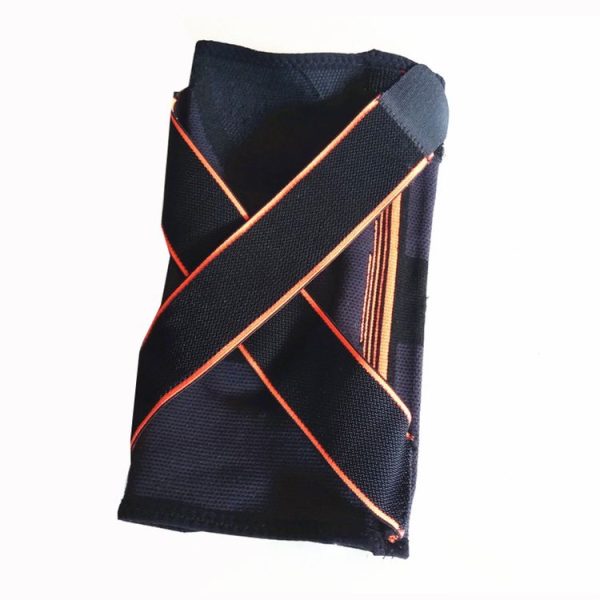 Sports High Elastic Shockproof Non-slip Silicone Knee Support Guards with Pressure Strip Size: L - Image 2