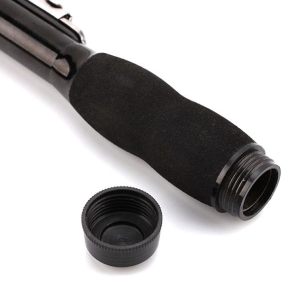 37cm Portable Telescopic Sea Fishing Rod Mini Fishing Pole, Extended Length: 2.3m, Black Tube-type Reel Seat - Image 3