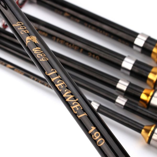 37cm Portable Telescopic Sea Fishing Rod Mini Fishing Pole, Extended Length: 2.3m, Black Tube-type Reel Seat - Image 5