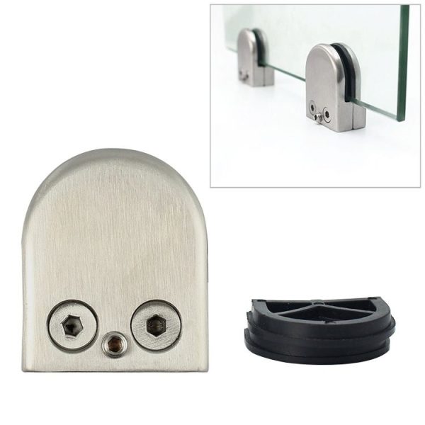 8-12mm Flat Bottom Matte Polished 304 Stainless Steel Fixed Clip Railing Glass Wood Layer Board Clamp Bracket