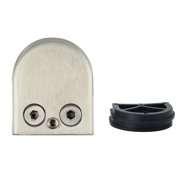 8-12mm Flat Bottom Matte Polished 304 Stainless Steel Fixed Clip Railing Glass Wood Layer Board Clamp Bracket - Image 2