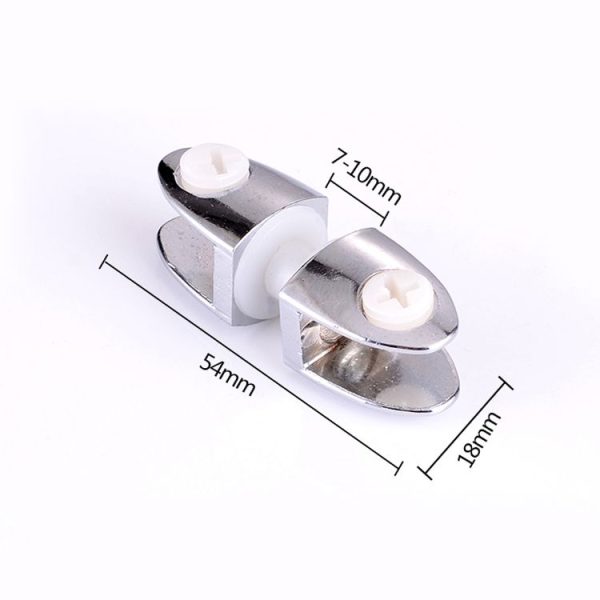 10 PCS Zinc Alloy Bright Fixed Bracket Connection Two-sided Nail Glass Fixing Clamp - Image 2