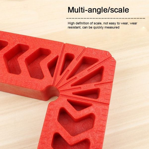 6 Inch Plastic 90 Degree Woodworking Auxiliary Positioner Square Ruler Fixing Tool - Image 3