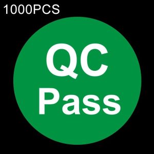 1000 PCS Round Shape QC Pass Sticker QC Pass Label (Green)
