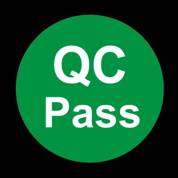 1000 PCS Round Shape QC Pass Sticker QC Pass Label (Green) - Image 2