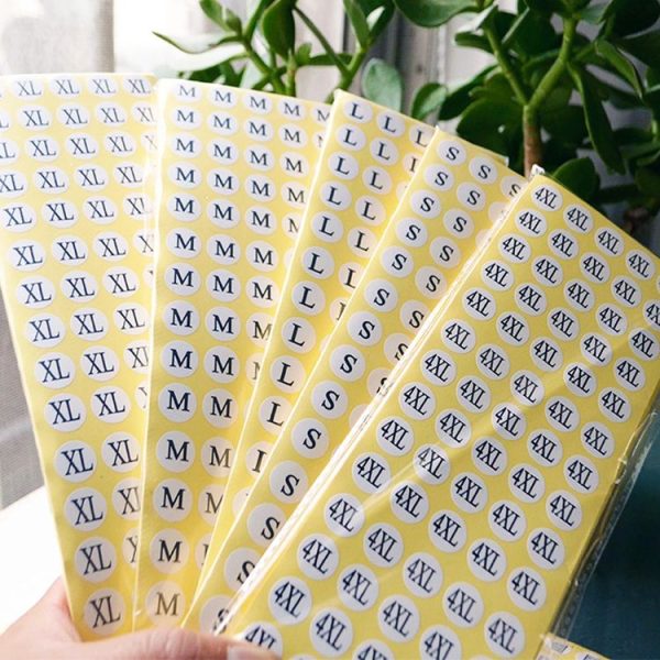 1000 PCS Round Shape Size Sticker Clothes Size Label, Size: XL - Image 5