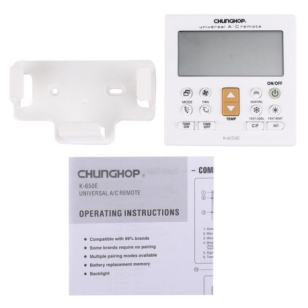 CHUNGHOP K-650E Universal LCD Air-Conditioner Remote Controller with Bracket - Image 9