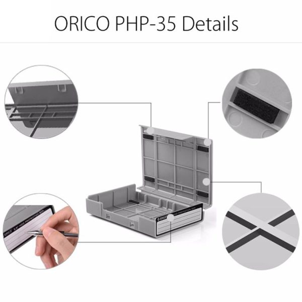 ORICO PHP-35 3.5 inch SATA HDD Case Hard Drive Disk Protect Cover Box (Grey) - Image 6