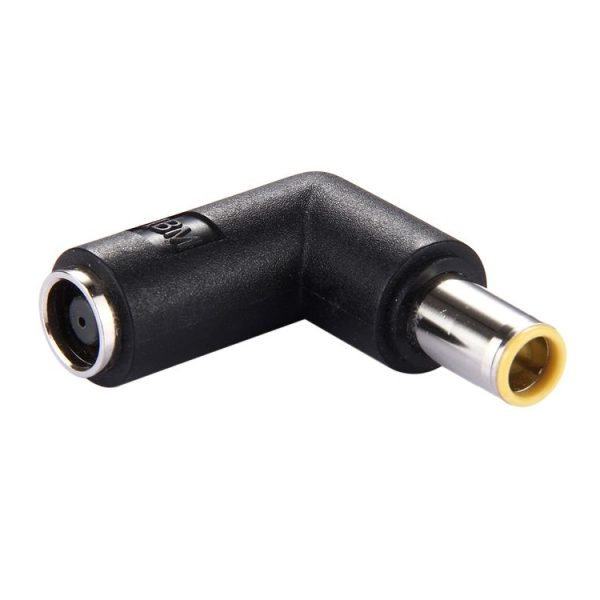 DC 7909 Male to DC 7909 Female Connector Power Adapter for Lenovo ThinkPad IBM Laptop Notebook, 90 Degree Right Angle Elbow