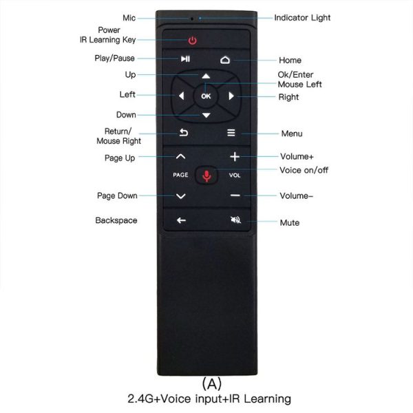 MT12 2.4G Air Mouse Remote Control with Fidelity Voice Input & IR Learning for PC & Android TV Box & Laptop & Projector - Image 6
