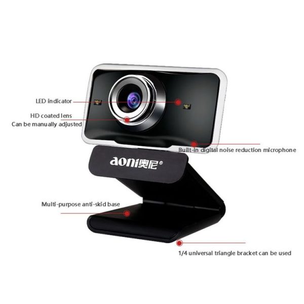 Aoni C11 720P 150-degree Wide-angle Manual Focus HD Computer Camera with Microphone - Image 3