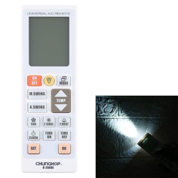 Chunghop K-2988E Universal A / C Remote Controller with Flashlight