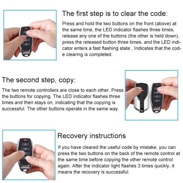 433MHz 3+1 Split Wireless 4-button Remote Control Car Copy Type Remote Control Transmitter for Hyundai / KIA - Image 6