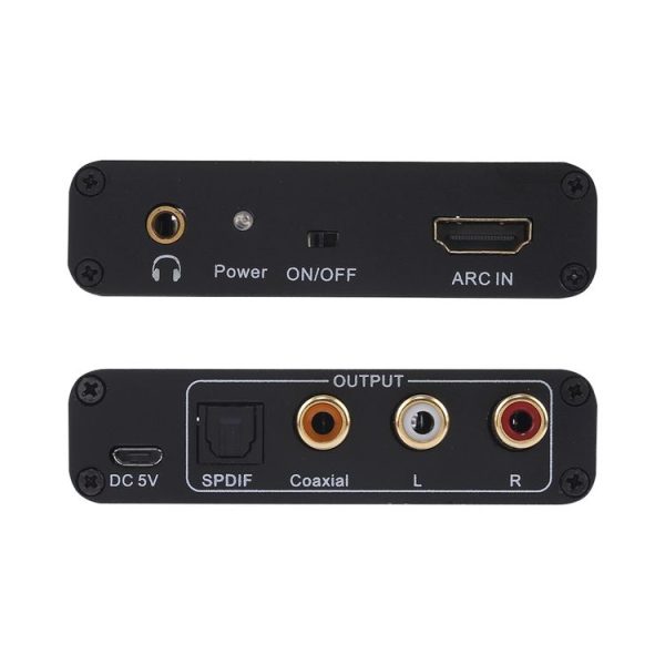 192KHz ARC Audio Extractor HDMI ARC to SPDIF + Coaxial + L / R Converter Audio Return Channel Adapter - Image 4