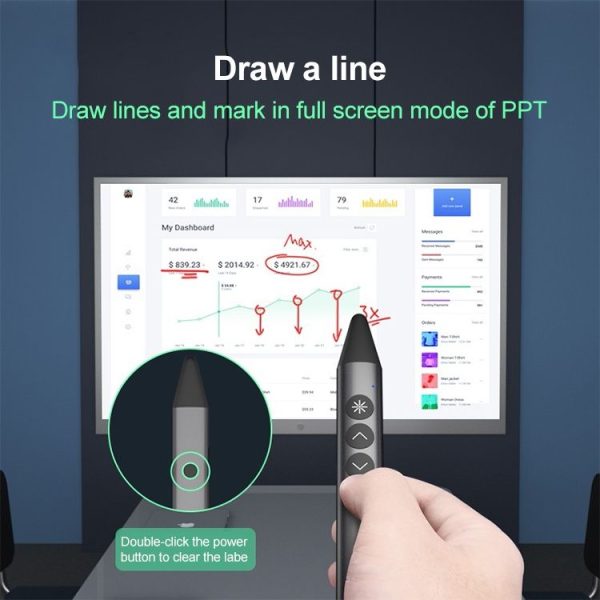 ASiNG A12 Digital Laser Touch Page Turning Pen Wireless Presenter - Image 6