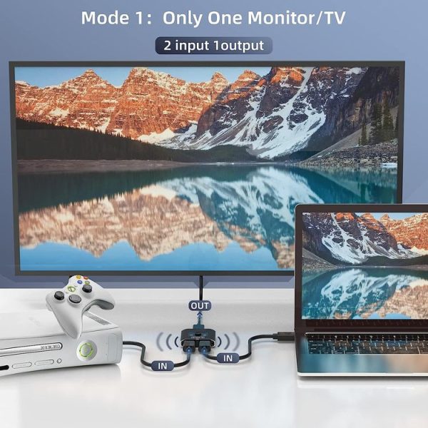 2 In 1 Out 4K HD Video Bi-Direction HDMI Switcher - Image 4