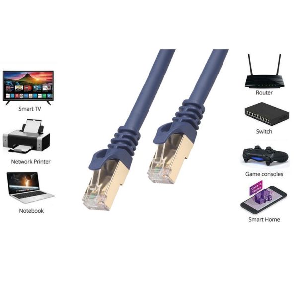0.5m CAT8 Computer Switch Router Ethernet Network LAN Cable, Patch Lead RJ45 - Image 5