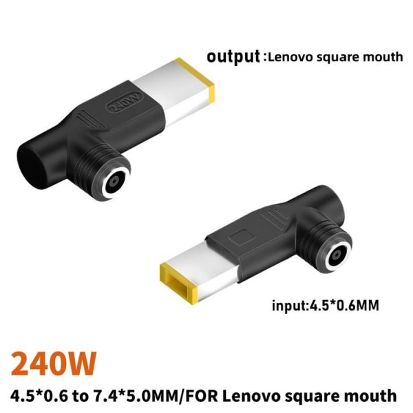 240W DC 4506 Female to Big Square Elbow Connector Power Adapter for Lenovo - Image 2