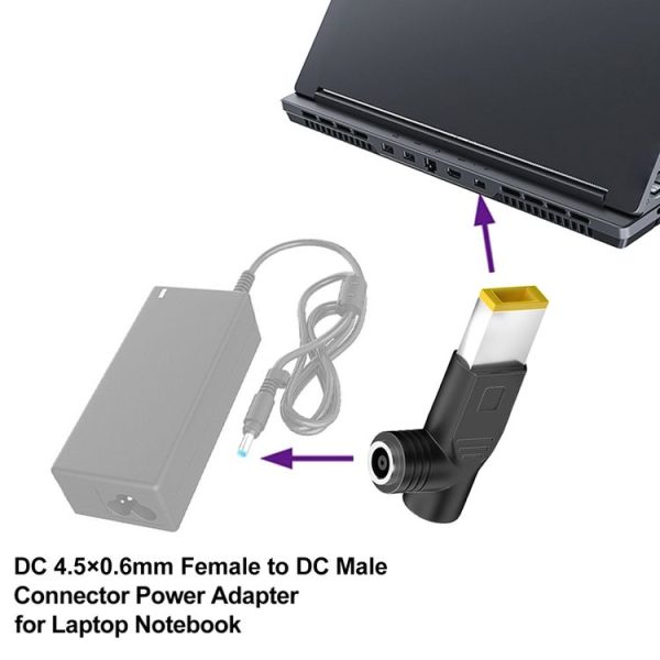 240W DC 4506 Female to Big Square Elbow Connector Power Adapter for Lenovo - Image 3