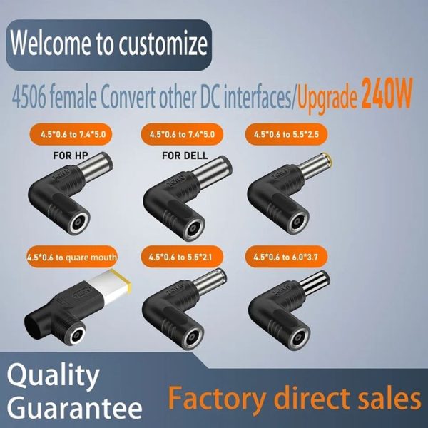 240W DC 4506 Female to Big Square Elbow Connector Power Adapter for Lenovo - Image 4