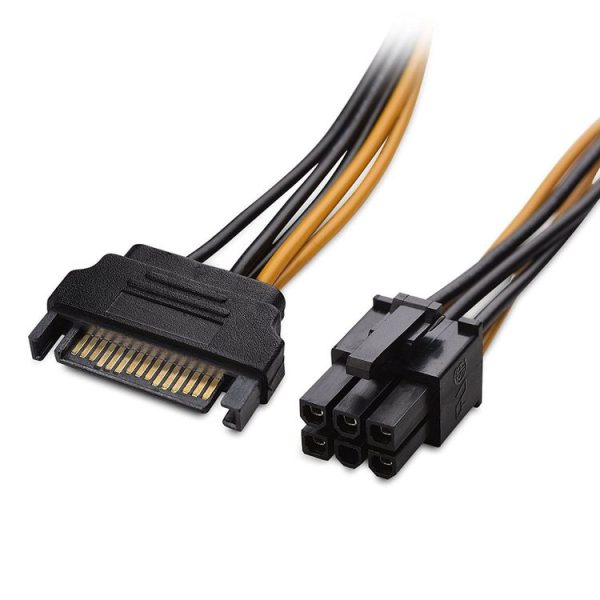 20cm SATA 15 Pin to 6 Pin PCI Express Graphics Video Card Sata Power Cable - Image 3