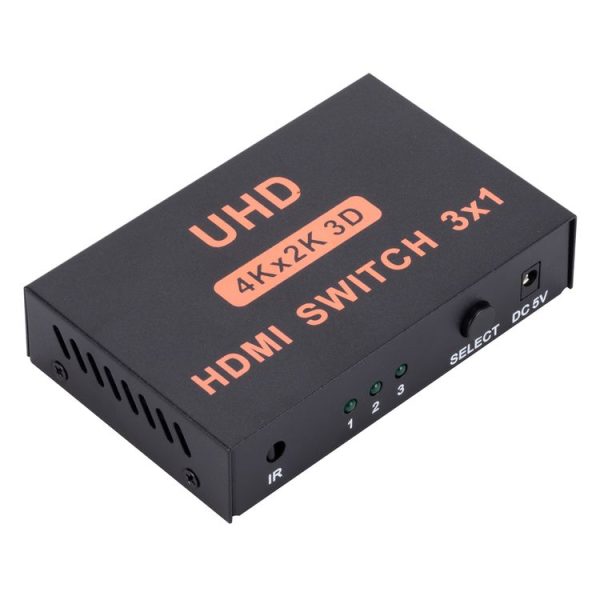 HDMI Switch 3 into 1 out 4Kx2K HD Video Switch, with Remote Control - Image 2