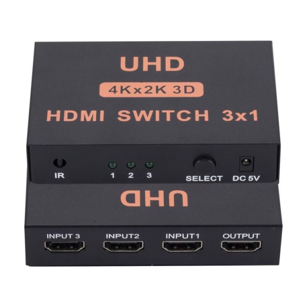 HDMI Switch 3 into 1 out 4Kx2K HD Video Switch, with Remote Control - Image 4