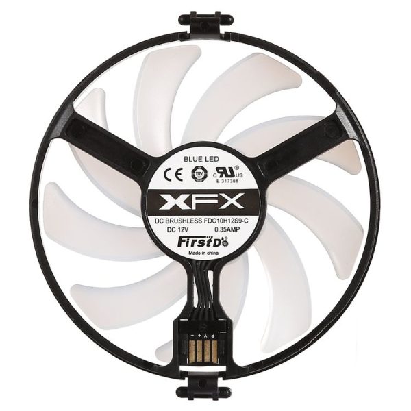 GPU Cooler Graphics Card Fan VGA Cards blower Cooler for XFX RX470 RX480, with Blue Light - Image 2