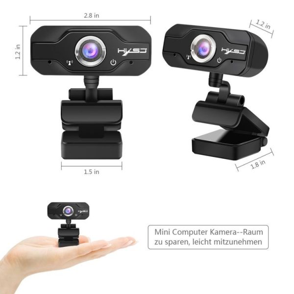 HXSJ S50 30fps 100 Megapixel 720P HD Webcam for Desktop / Laptop / Smart TV, with 10m Sound Absorbing Microphone, Cable Length: 1.4m - Image 3