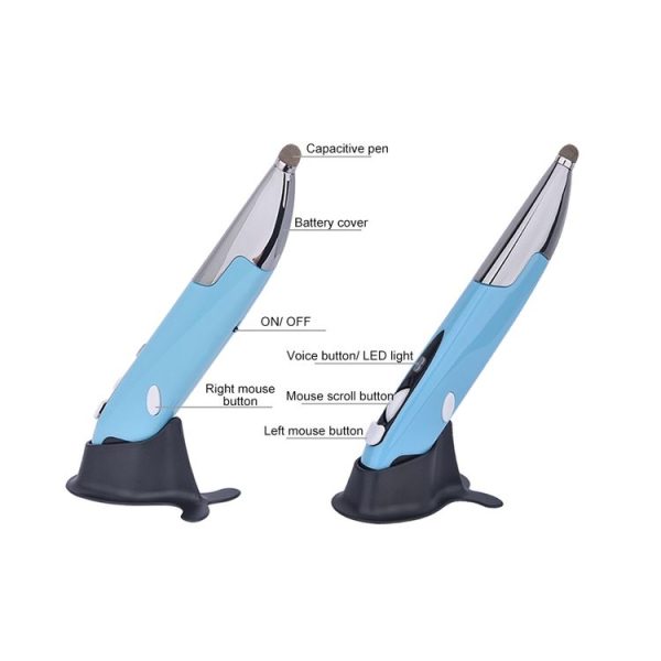 PR-06S 4-keys Smart Wireless Optical Mouse with Stylus Pen Function, Support Voice Operation / Translation (Blue) - Image 6