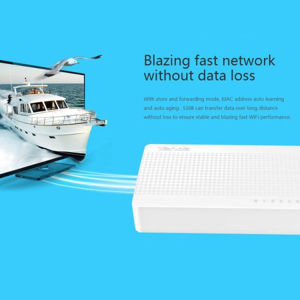 Tenda S108 8 Ports 10 / 100Mbps Fast Ethernet Network Switch LAN HUB - Image 6