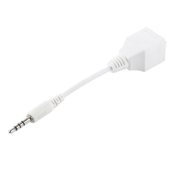 CAT5 RJ45 Socket to 3.5mm 4 Pole Male Plug Audio Ethernet LAN Network Adapter, Total Length: about 13cm - Image 3