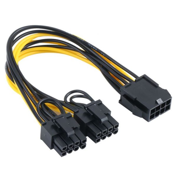 Graphics Card to Dual 8 (6+2) Pin Graphics Card Adapter Power Supply Cable