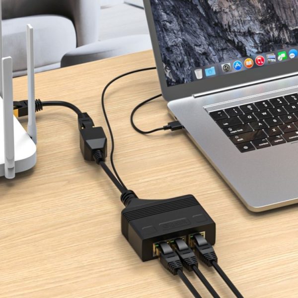 Female RJ45 3 in 1 100M Network Splitter Cable Ethernet Network Coupler - Image 10