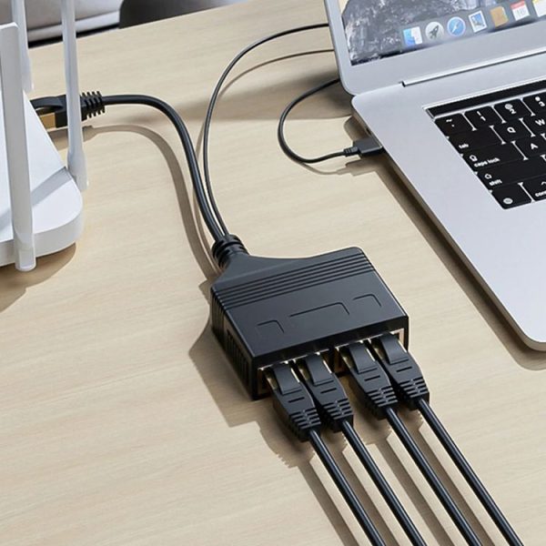 Male RJ45 4 in 1 100M Network Splitter Cable Ethernet Network Coupler - Image 10