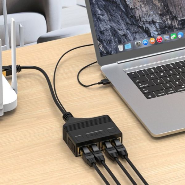 Male RJ45 4 in 1 Gigabit Network Splitter Cable Ethernet Network Coupler - Image 10