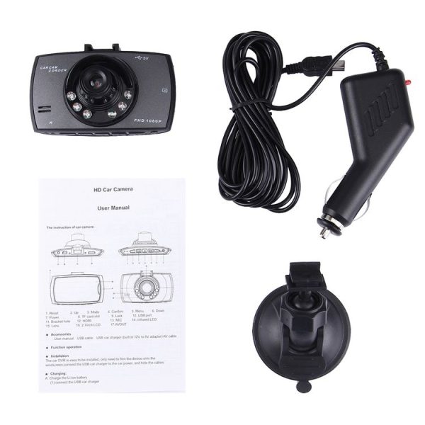 Car DVR Camera 2.7 inch LCD 480P 1.3MP Camera 120 Degree Wide Angle Viewing, Support Night Vision / Motion Detection / TF Card / G-Sensor - Image 7