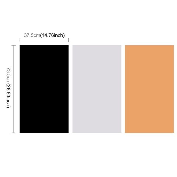PULUZ Photography Background PVC Paper Kits for Studio Tent Box, 3 Colors (Black, White, Yellow), Size: 73.5cm x 36cm - Image 5