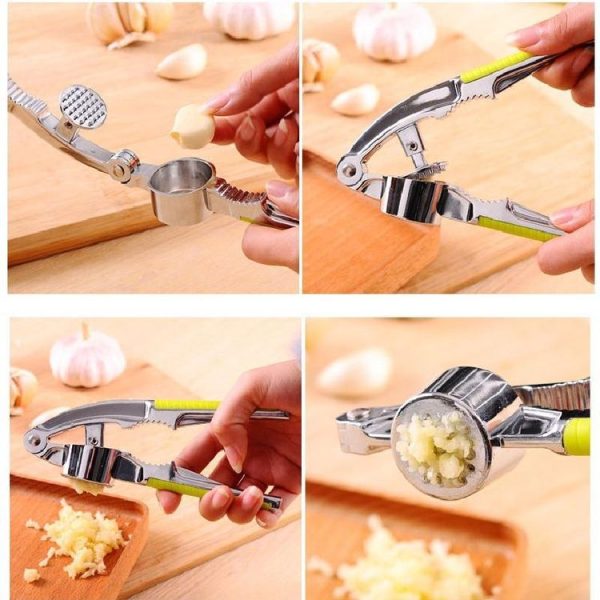 Multi-function Stainless Steel Garlic Presses Garlic Squeezer Tool Crusher Garlic Ginger Grater Nutcracker Kitchen Tool - Image 3