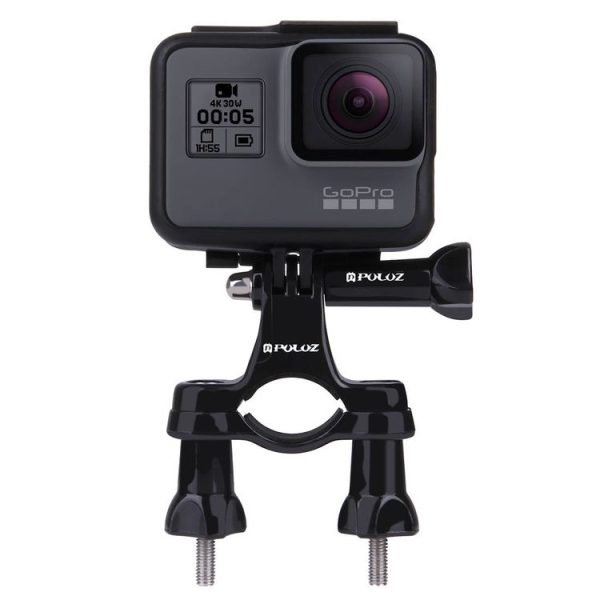 PULUZ Universal Bike Motorcycle Handlebar Mount with Screw for PULUZ Action Sports Cameras Jaws Flex Clamp Mount for GoPro, Insta360, DJI and Other Action Cameras (Black) - Image 5