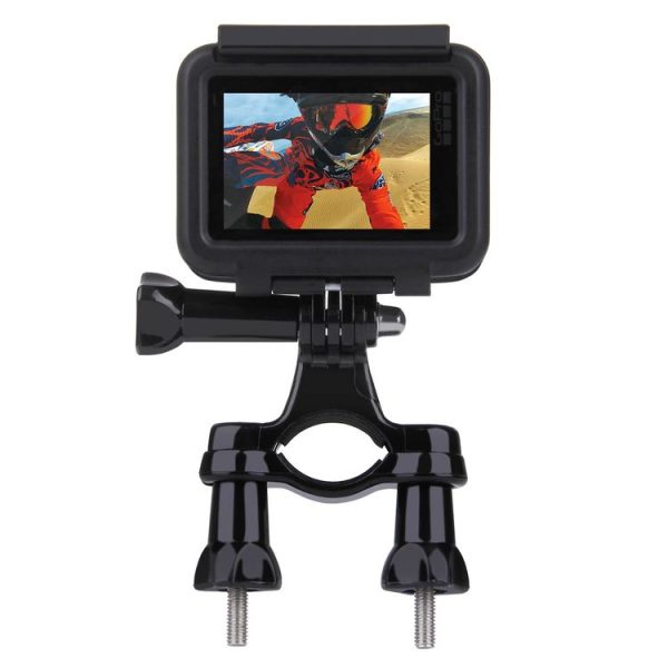 PULUZ Universal Bike Motorcycle Handlebar Mount with Screw for PULUZ Action Sports Cameras Jaws Flex Clamp Mount for GoPro, Insta360, DJI and Other Action Cameras (Black) - Image 6
