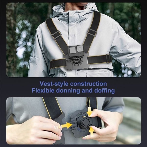 PULUZ Magnetic Quick-release Chest Strap Harness Belt (Black) - Image 7