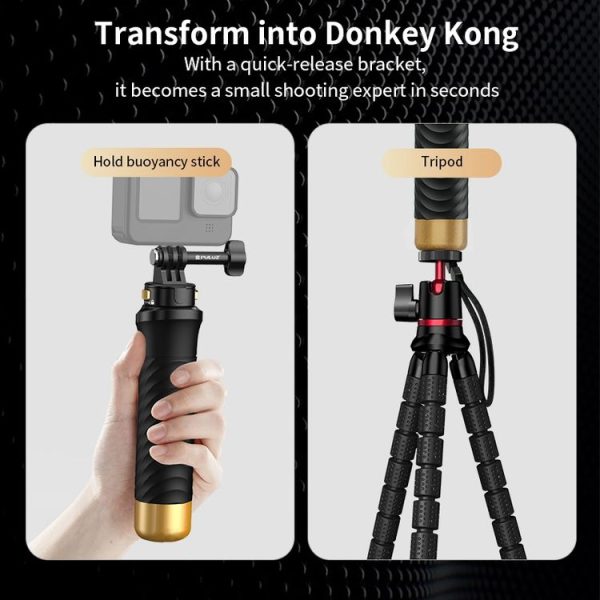 PULUZ Quick Release Floating Handle Hand Grip (Black) - Image 6