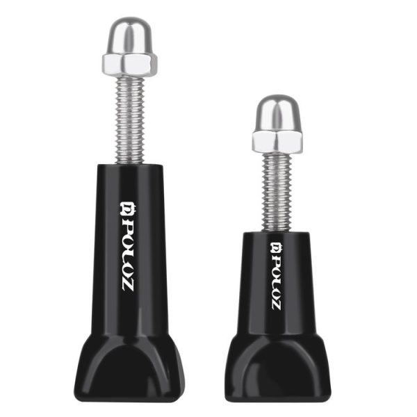 PULUZ Plastic Thumb Knob Standard Long Screw + Short ScrewGoPro, Insta360, DJI and Other Action Cameras (Black)