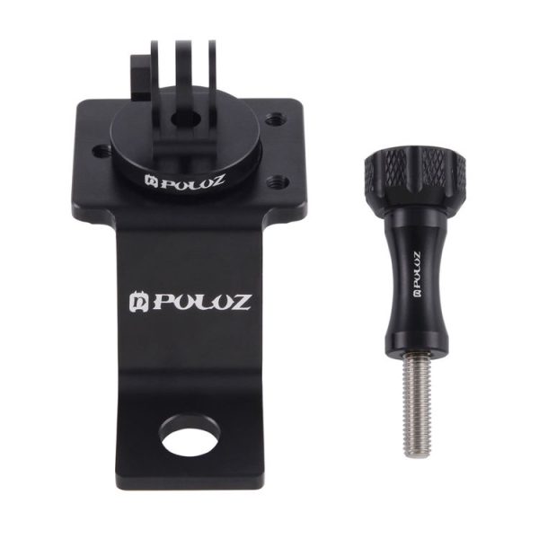 PULUZ Aluminum Alloy Motorcycle Fixed Holder Mount with Tripod Adapter & Screw for GoPro, Insta360, DJI and Other Action Cameras (Black) - Image 5