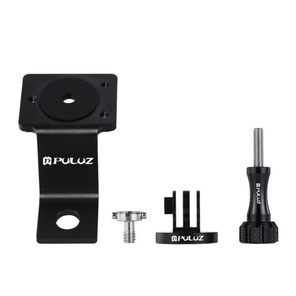 PULUZ Aluminum Alloy Motorcycle Fixed Holder Mount with Tripod Adapter & Screw for GoPro, Insta360, DJI and Other Action Cameras (Black) - Image 7