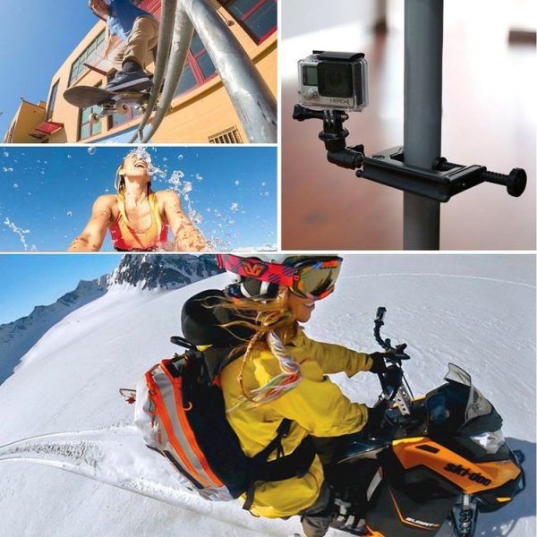 PULUZ 1 / 4 inch Screw Hole Tripod Mount CNC Adapter for GoPro, Insta360, DJI and Other Action Cameras (Black) - Image 6